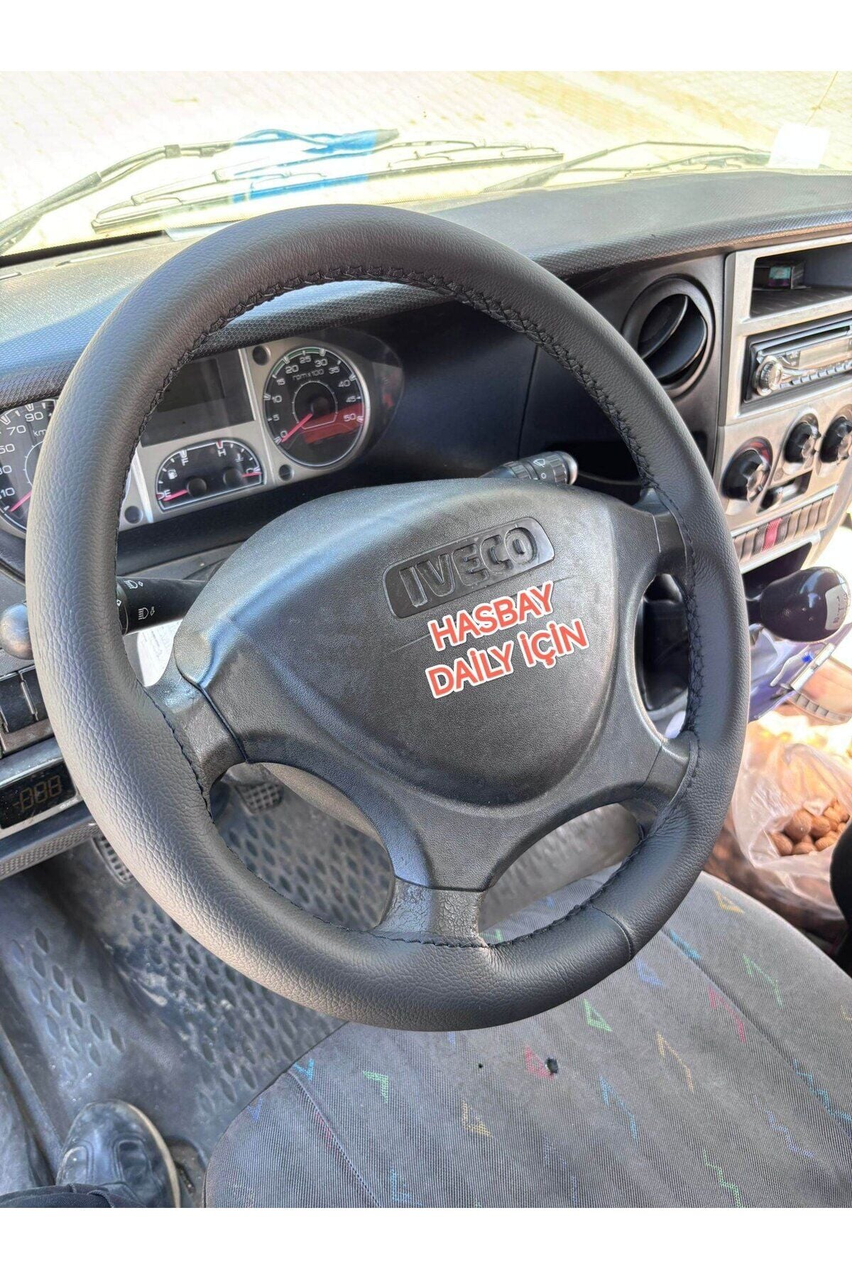 DİKİŞLİ DİREKSİYON KILIFI SİYAH DERİ SİYAH DİKİŞLİ IVECO DAİLY SADECE BU DİREKSİYON İÇİN