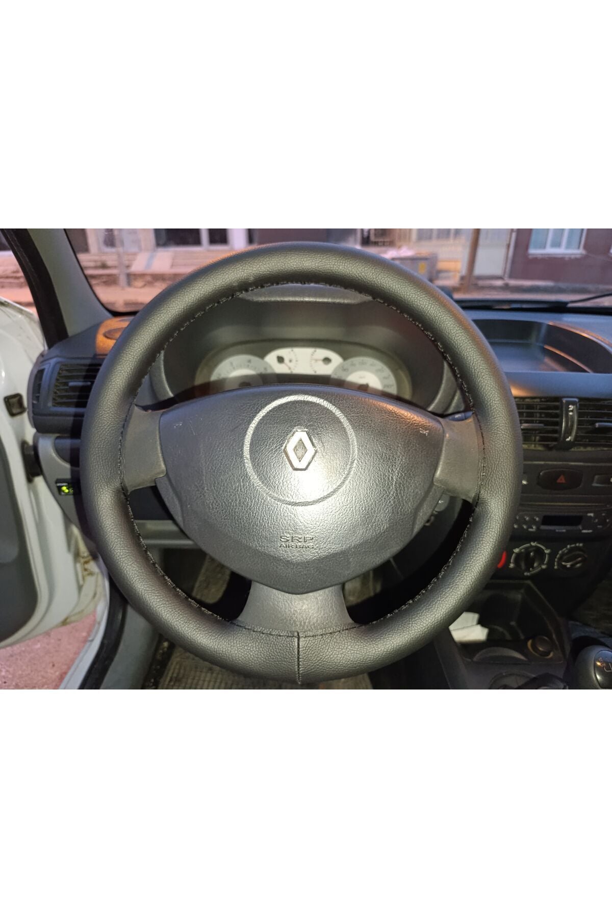 Dikişli Direksiyon Kılıfı Damarlı Siyah Siyah Dikişli Renault Clio 2007 Sonrası İçin Hızl