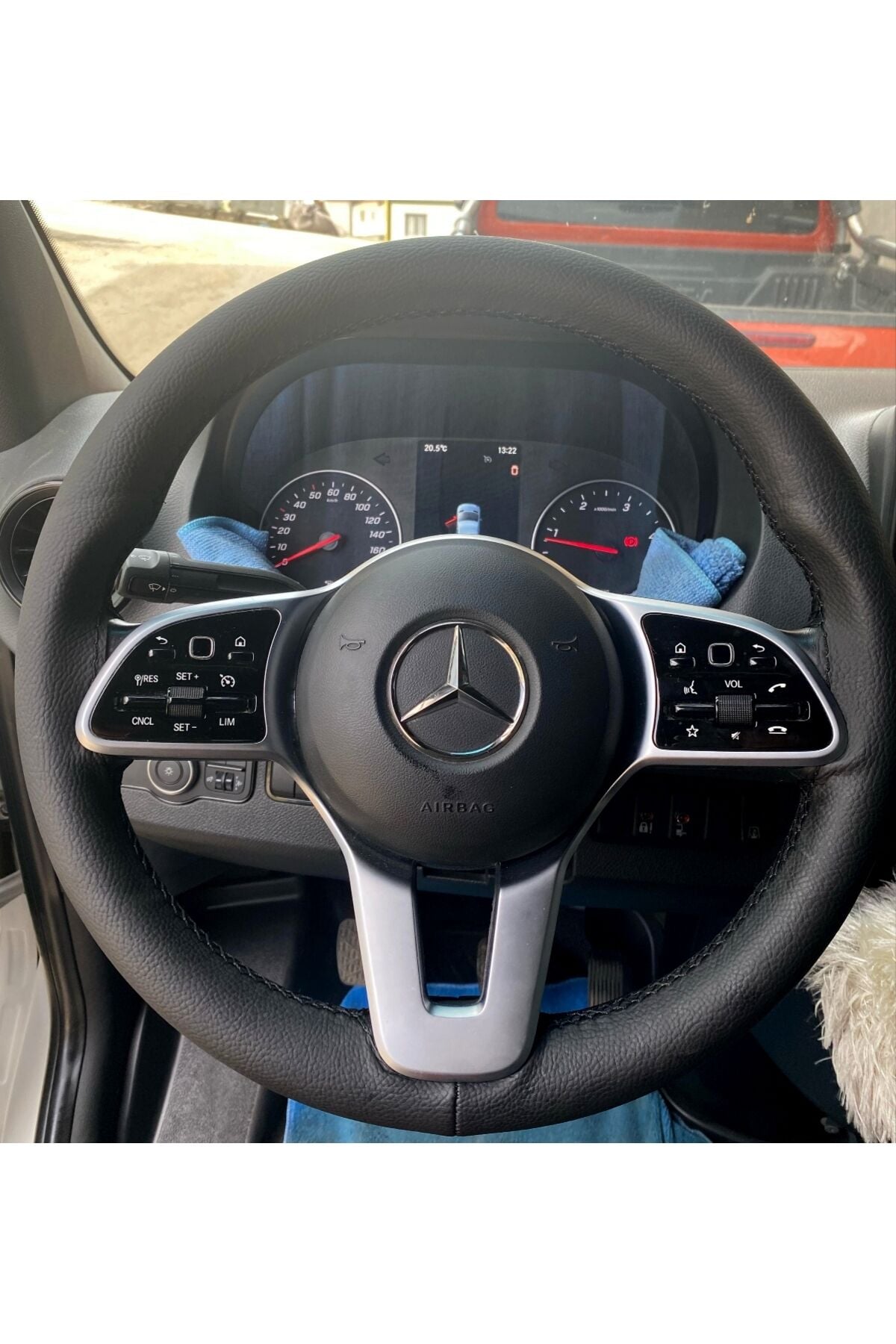DİKİŞLİ DİREKSİYON KILIFI SİYAH DERİ SİYAH DİKİŞLİ MERCEDES SPRİNTER YENİ BİREBİR UYUMLU