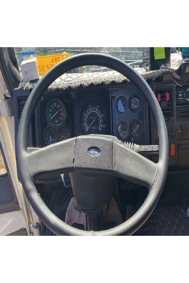 Dikişli Direksiyon Kılıfı Siyah Deri Siyah Dikişli Ford 2520 97 Kasa